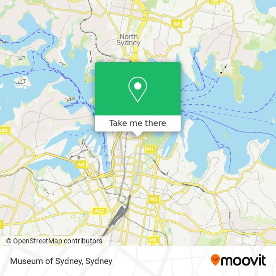 Mapa Museum of Sydney