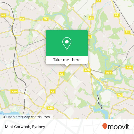 Mint Carwash map