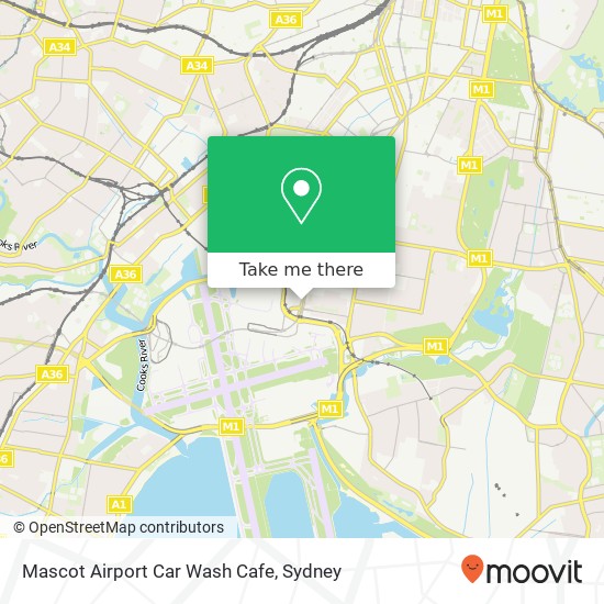 Mascot Airport Car Wash Cafe map