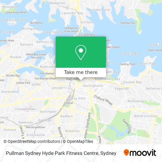 Pullman Sydney Hyde Park Fitness Centre map