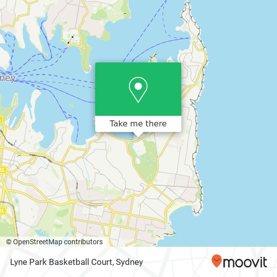 Mapa Lyne Park Basketball Court
