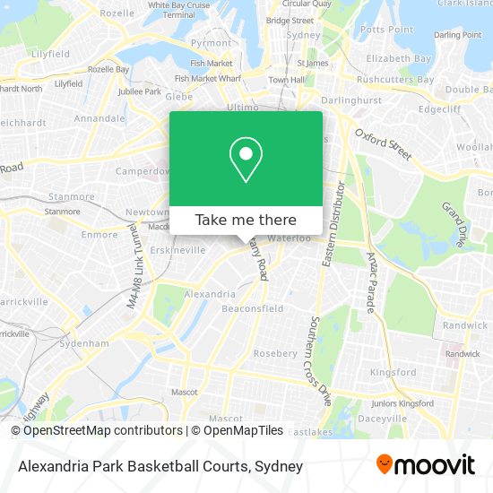 Mapa Alexandria Park Basketball Courts