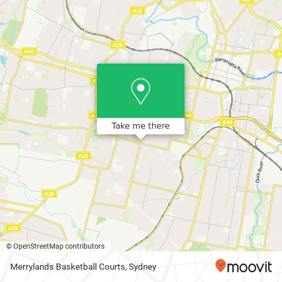 Merrylands Basketball Courts map