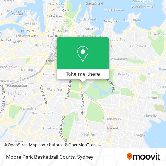 Moore Park Basketball Courts map