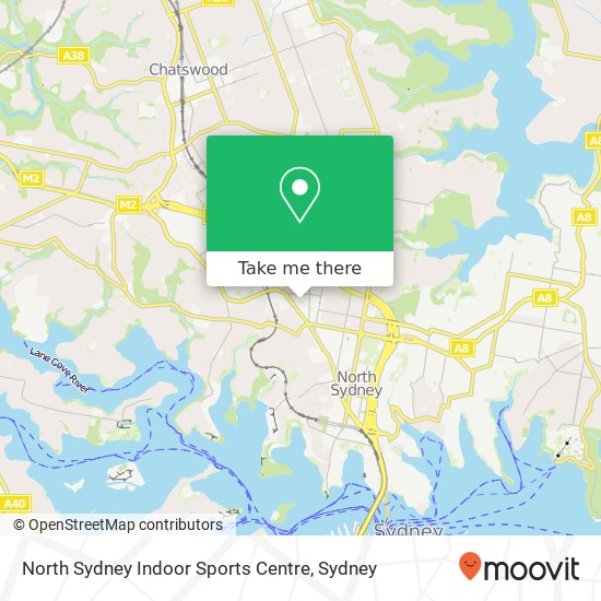 North Sydney Indoor Sports Centre map