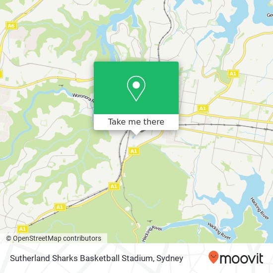 Mapa Sutherland Sharks Basketball Stadium