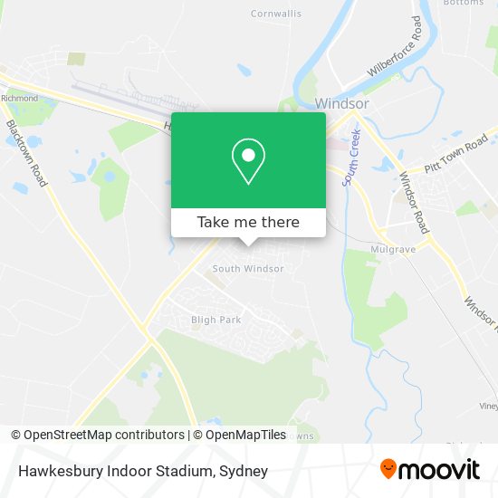 Mapa Hawkesbury Indoor Stadium