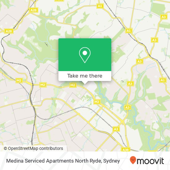 Medina Serviced Apartments North Ryde map