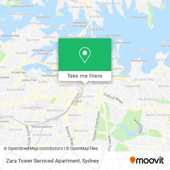 Mapa Zara Tower Serviced Apartment