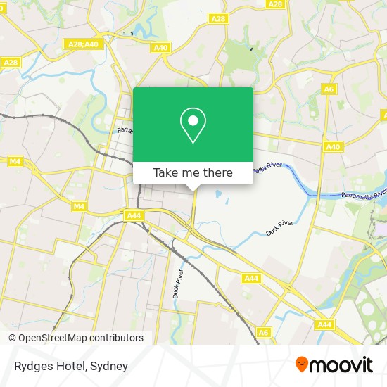 Mapa Rydges Hotel