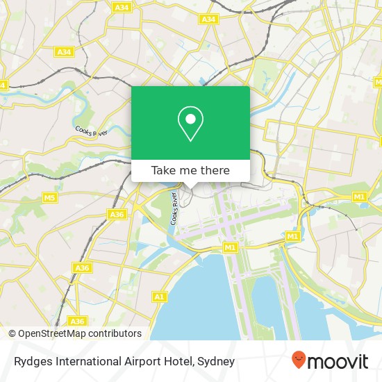Rydges International Airport Hotel map