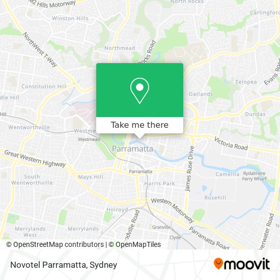 Mapa Novotel Parramatta