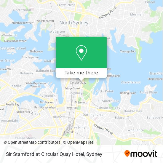 Mapa Sir Stamford at Circular Quay Hotel