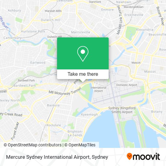 Mapa Mercure Sydney International Airport