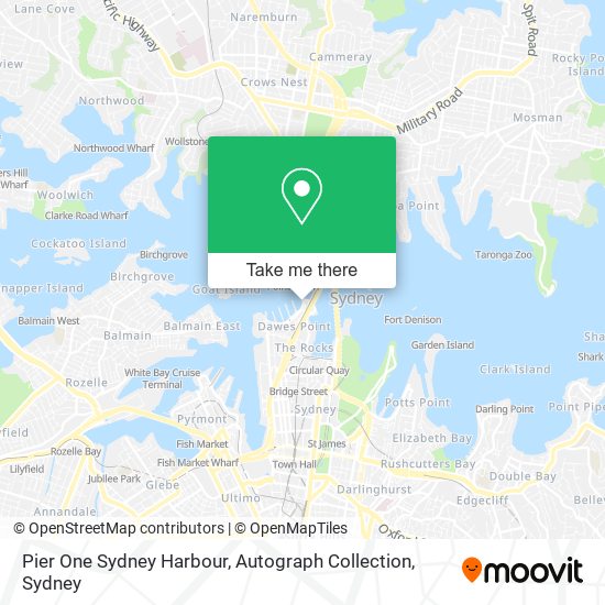 Mapa Pier One Sydney Harbour, Autograph Collection