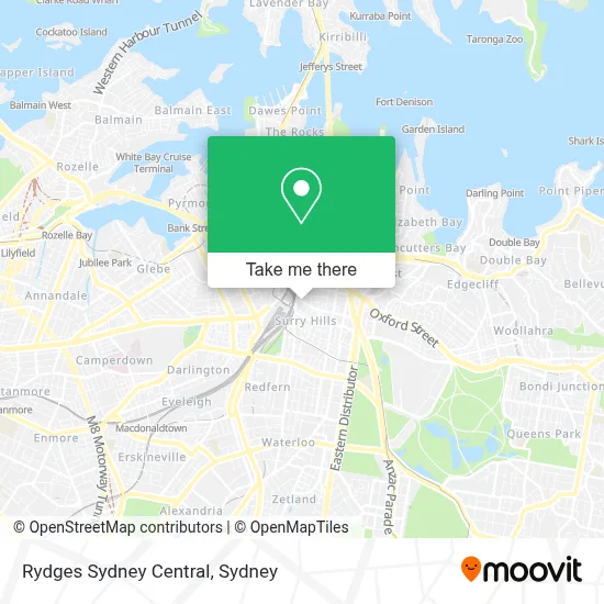 Mapa Rydges Sydney Central