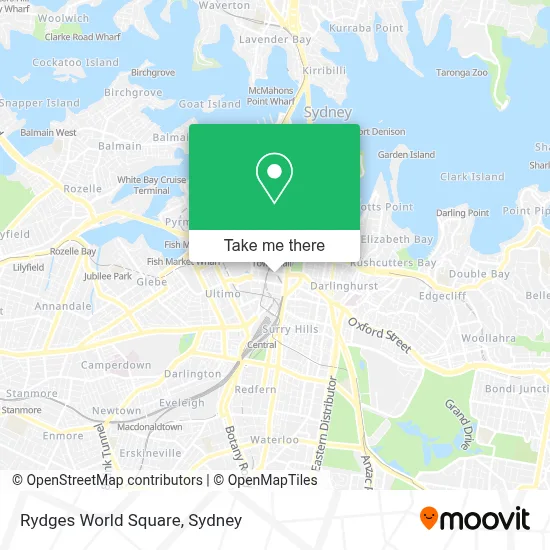 Rydges World Square map