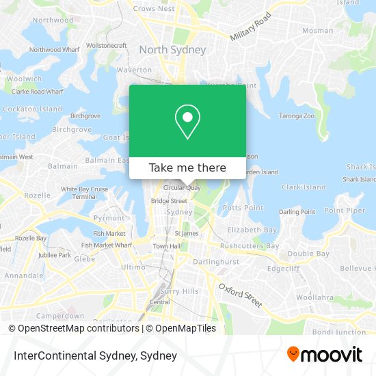 Mapa InterContinental Sydney