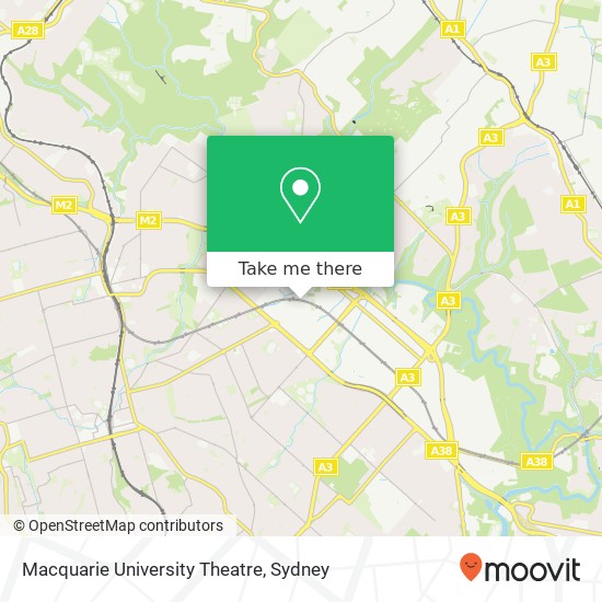 Macquarie University Theatre map