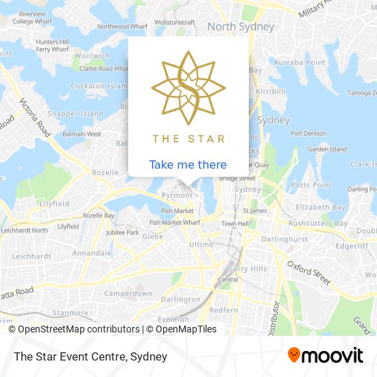 The Star Event Centre map