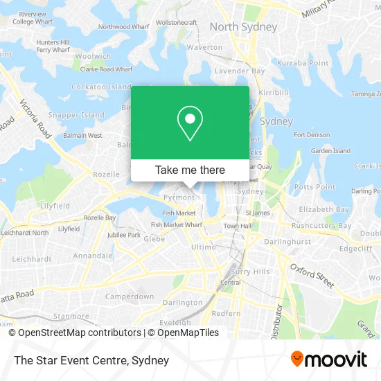 The Star Event Centre map