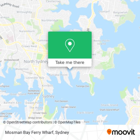 Mapa Mosman Bay Ferry Wharf
