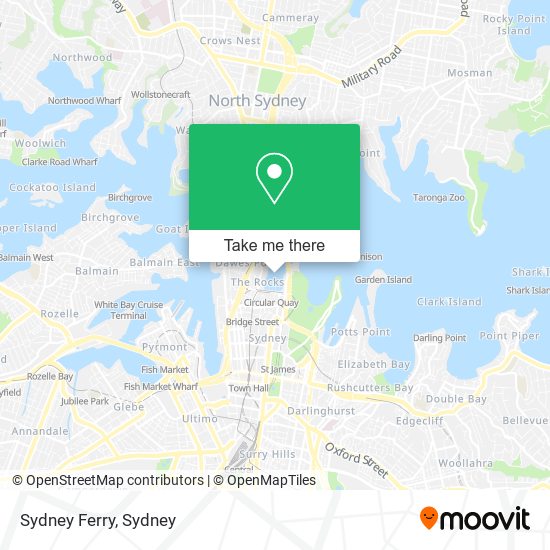 Sydney Ferry map