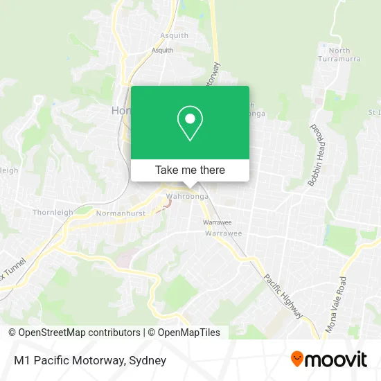 M1 Motorway Sydney Map How To Get To M1 Pacific Motorway In Wahroonga By Bus, Train Or Metro?