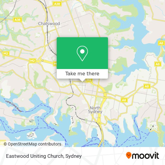 Mapa Eastwood Uniting Church