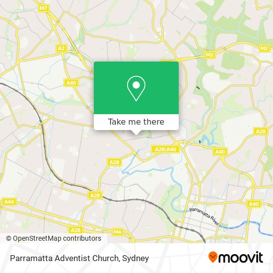 Mapa Parramatta Adventist Church