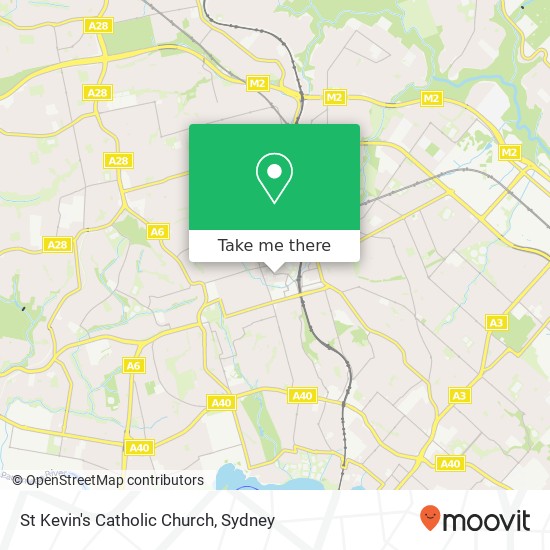 Mapa St Kevin's Catholic Church