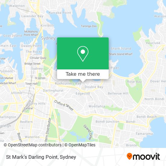 St Mark's Darling Point map