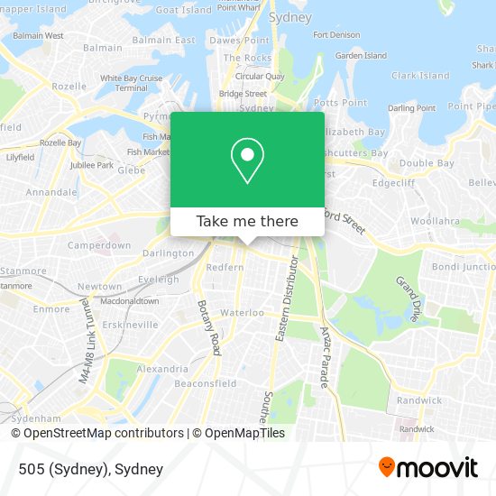 505 (Sydney) map
