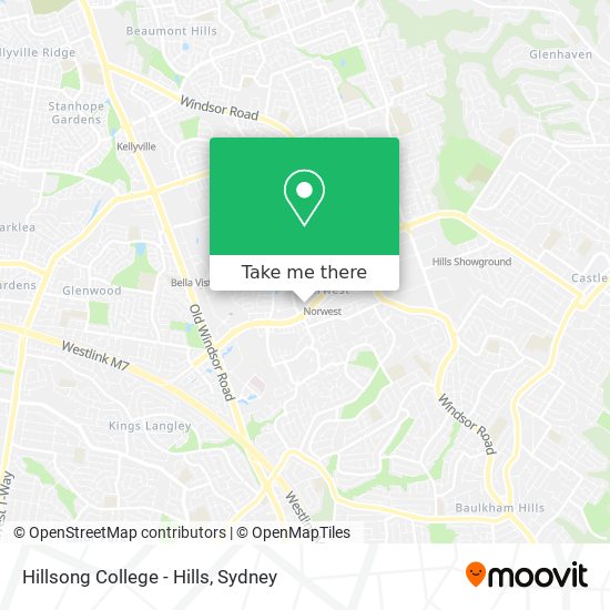 Hillsong College - Hills map