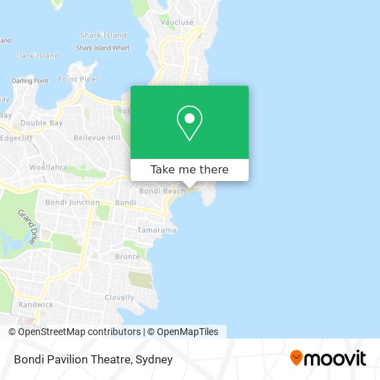 Bondi Pavilion Theatre map