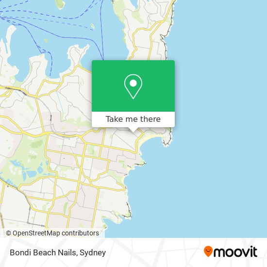 Bondi Beach Nails map