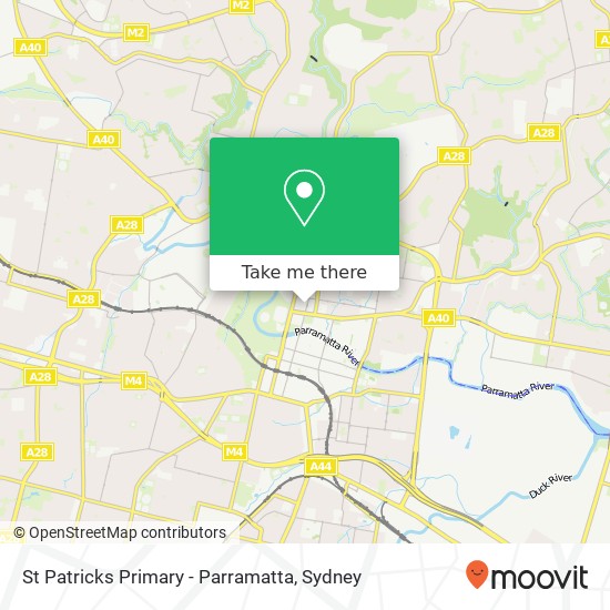 St Patricks Primary - Parramatta map