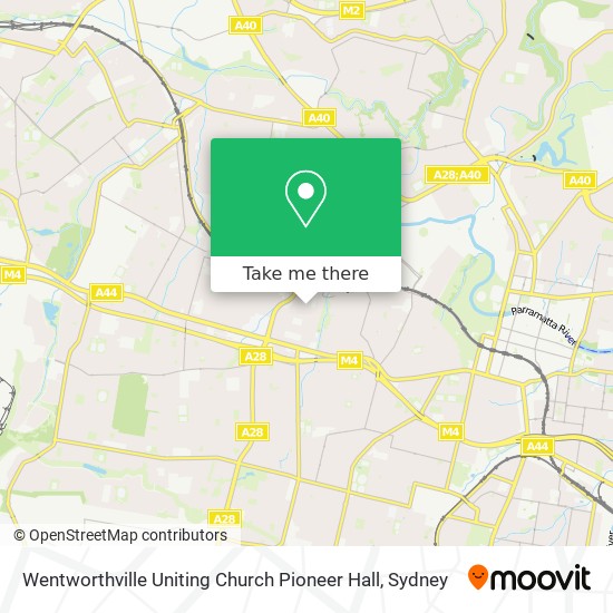Wentworthville Uniting Church Pioneer Hall map
