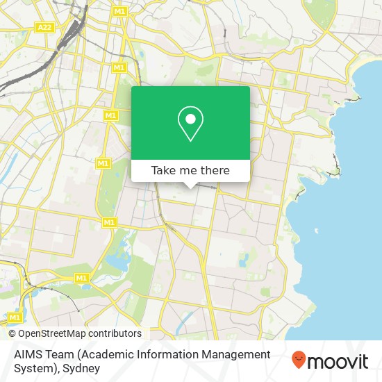 AIMS Team (Academic Information Management System) map