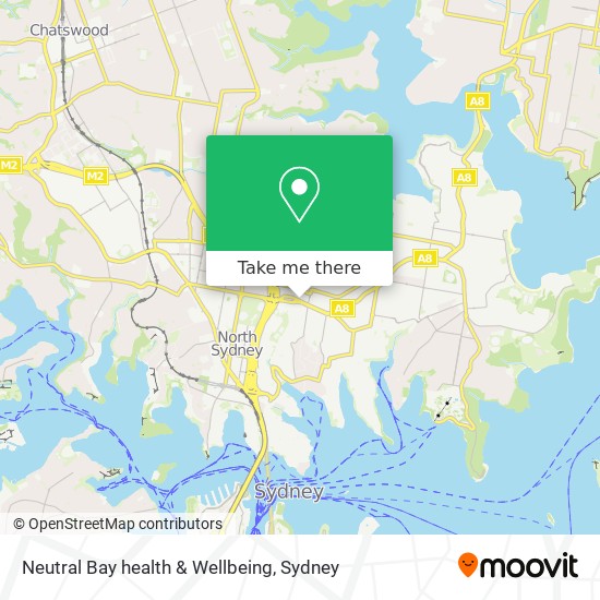Neutral Bay health & Wellbeing map