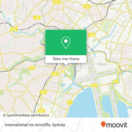 Mapa International Inn Arncliffe