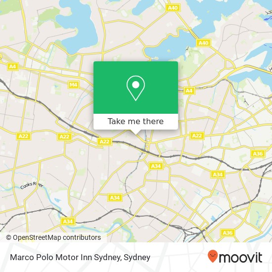 Marco Polo Motor Inn Sydney map