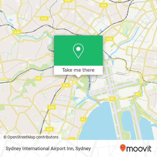 Mapa Sydney International Airport Inn