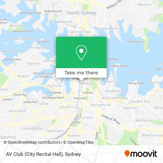 AV Club (City Recital Hall) map