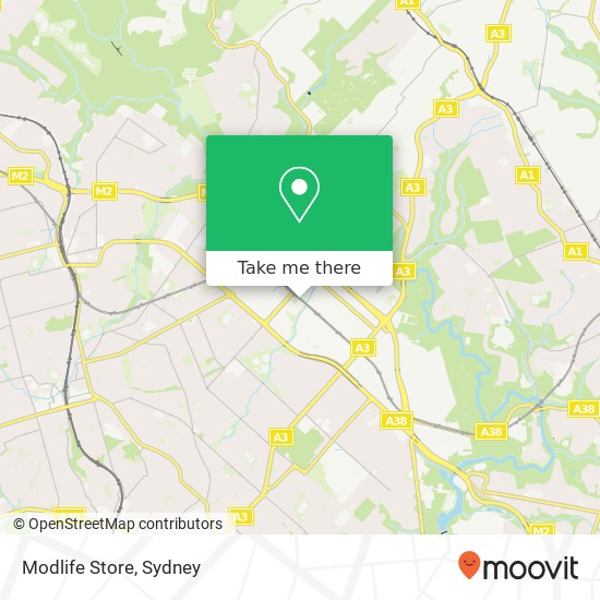 Mapa Modlife Store