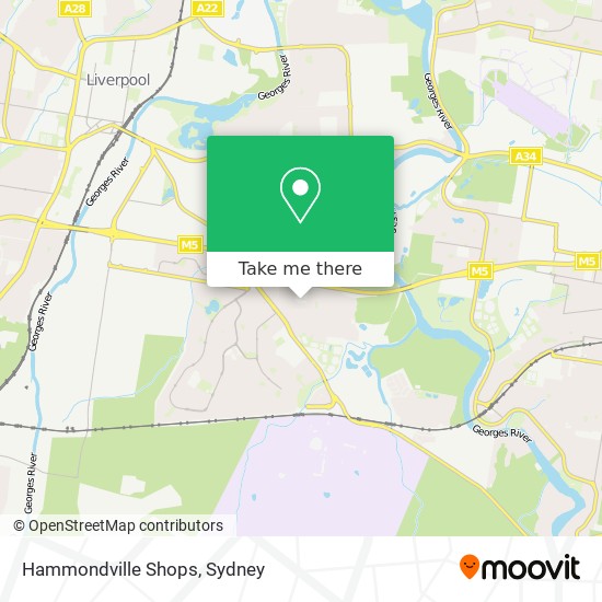 Mapa Hammondville Shops