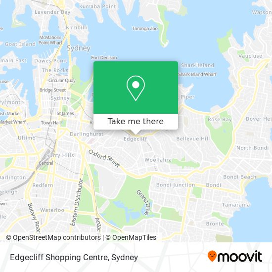 Edgecliff Shopping Centre map