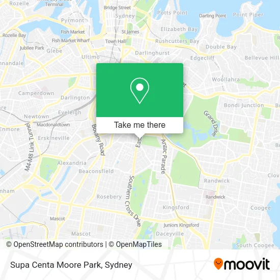 Supa Centa Moore Park map