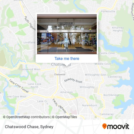 Chatswood Chase map