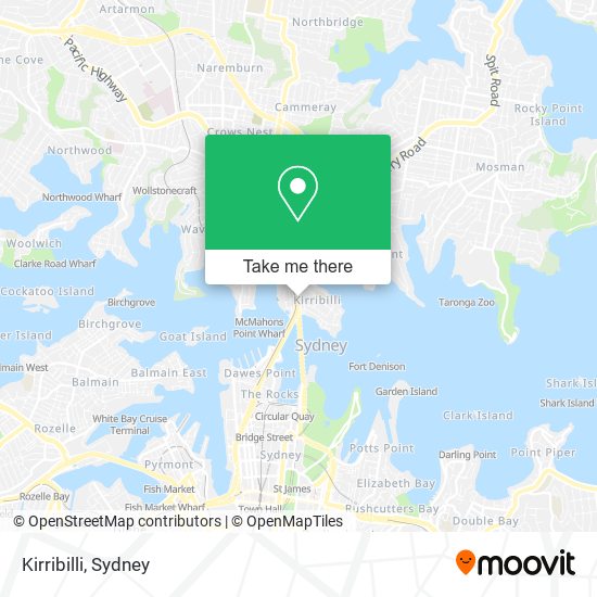 Mapa Kirribilli